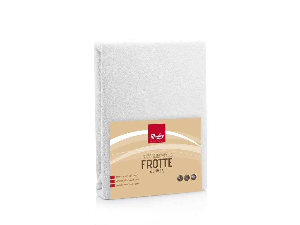 Fl1 PRZEŚCIERADŁO FROTTE Z GUMKĄ 100X200CM BIAŁY 80A-PRZ-F100BI