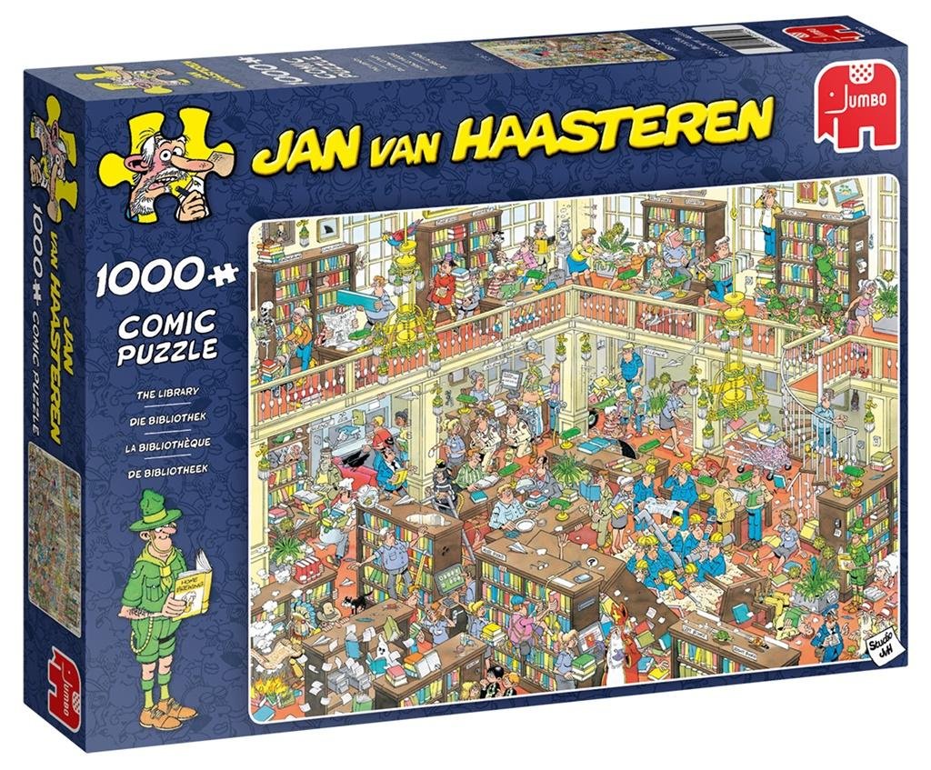 Jumbo Puzzle Jan van Haasteren - The Library (1000 piece JUM9092