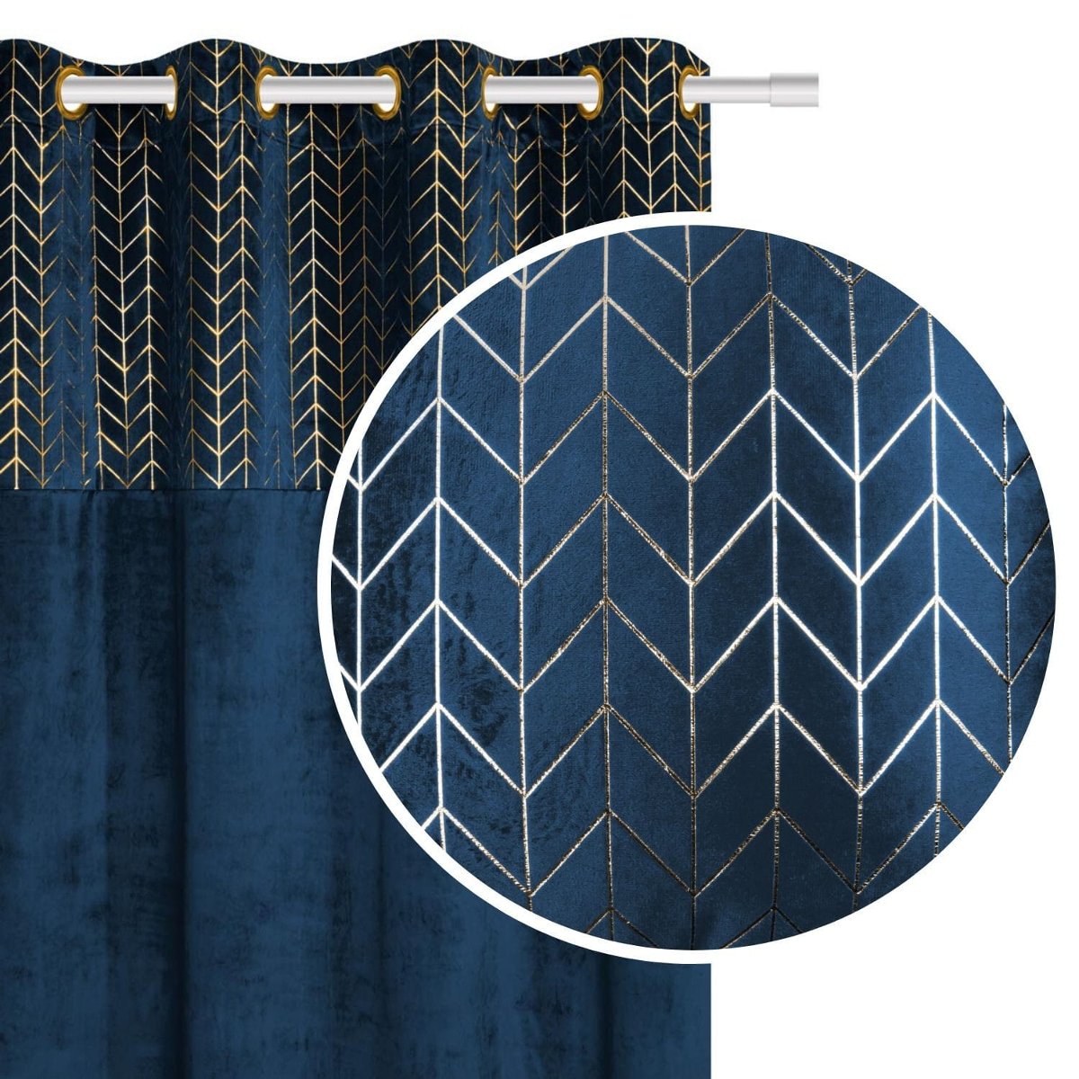 Zasłona 140 x 250 Dekoracyjna Velvet Nord Granat