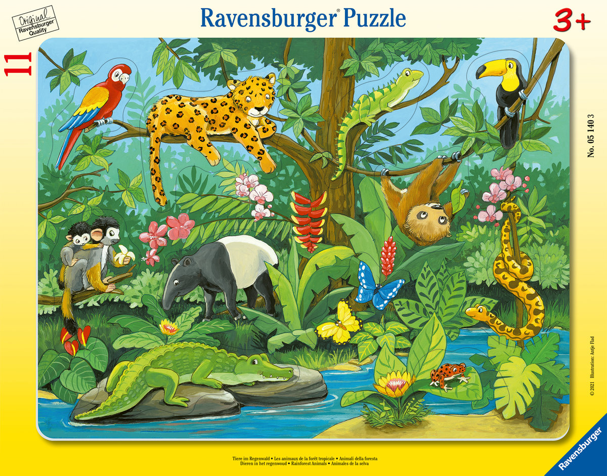 Ravensburger Puzzle 11 Co tu pasuje$292 Zwierzęta lasu deszczowego