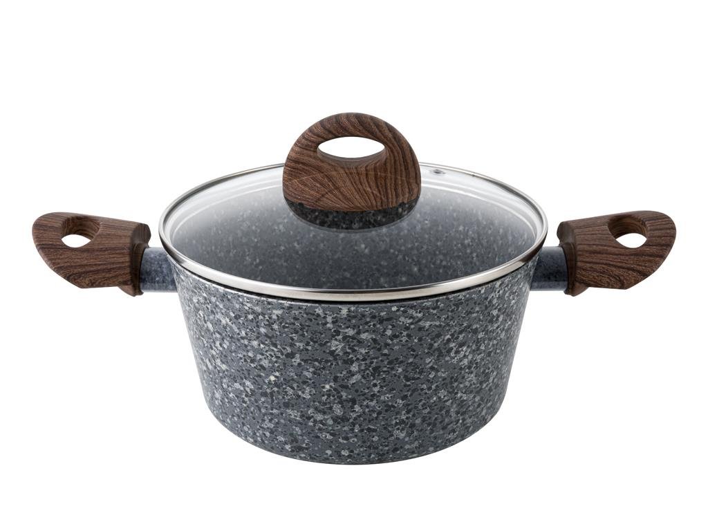 Fl1 GARNEK ALUMINIOWY GRANITE Z/P 24 CM 4,1L 1II-GAR-24/GRANITE