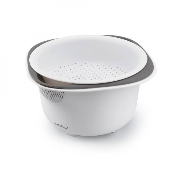 Vialli Design 3 miski kuchenne Livio białe/szare 28340 +