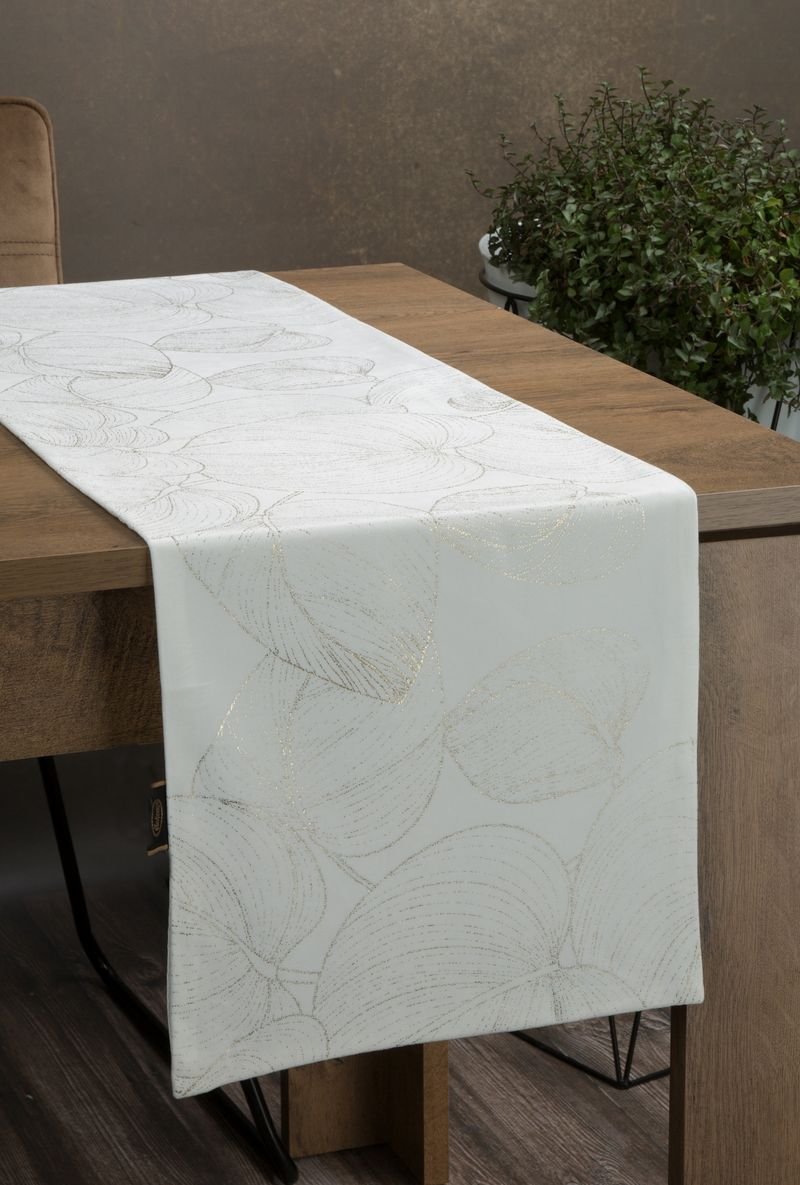 Bieżnik 35 x 140 Dekoracyjny Velvet Blink16 Biały