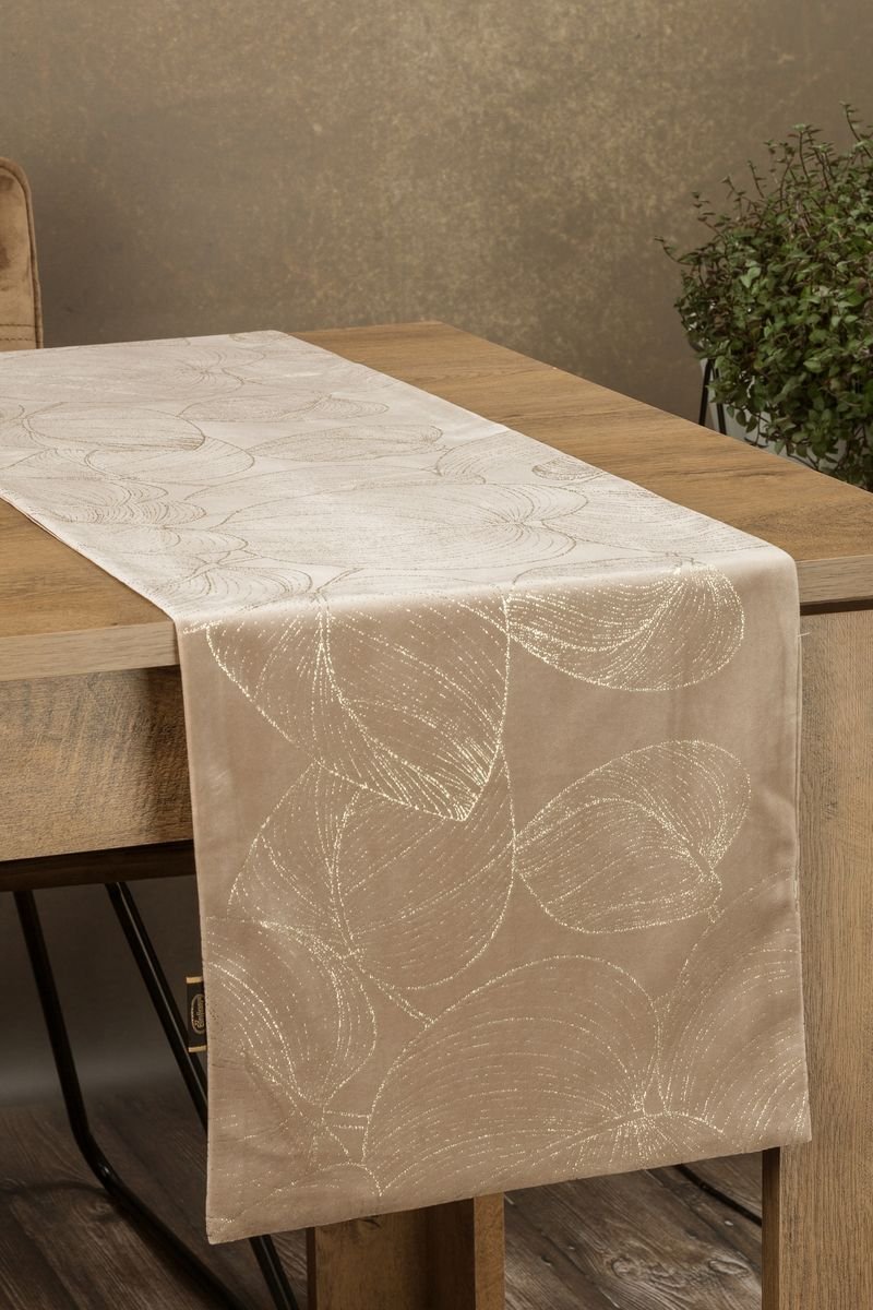 Bieżnik 35 x 140 Dekoracyjny Velvet Blink16 Beż