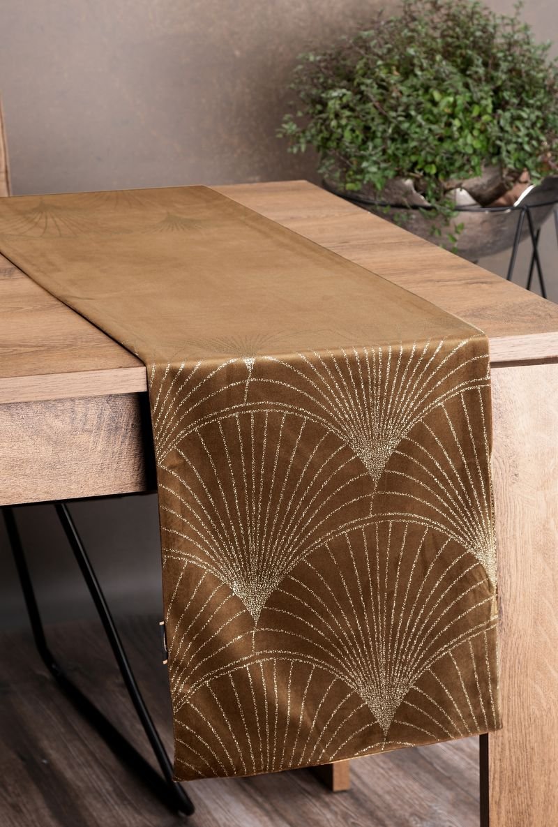 Bieżnik 35 x 220 Dekoracyjny Velvet Blink14 Brąz