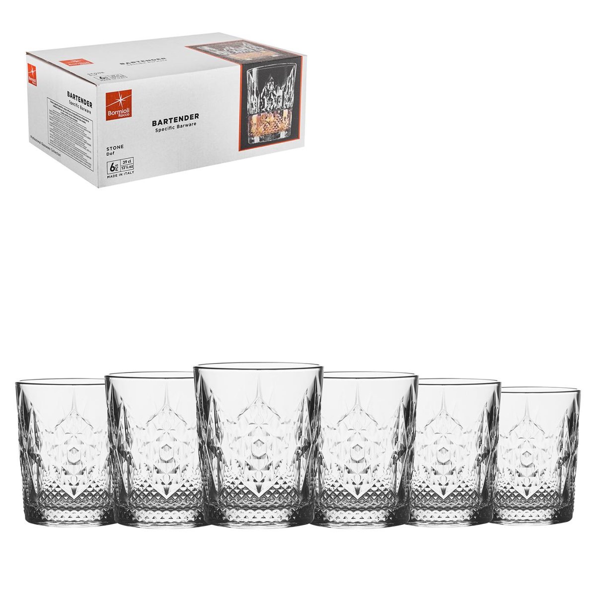 Komplet szklanek Bormioli Rocco Bartender Lounge 390 ml 6 sztuk