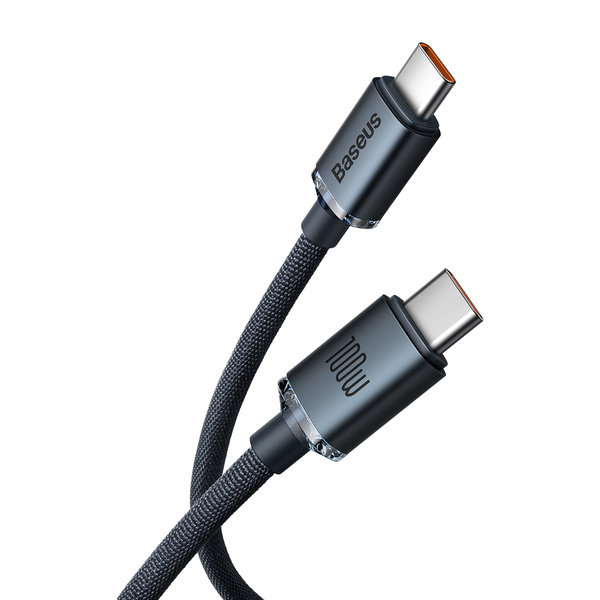 Baseus Kabel przewód USB-C PD 2.0 120cm Baseus Crystal CAJY000601 Quick Charge 3.0 5A z obsługą szybkiego ładowania 100W