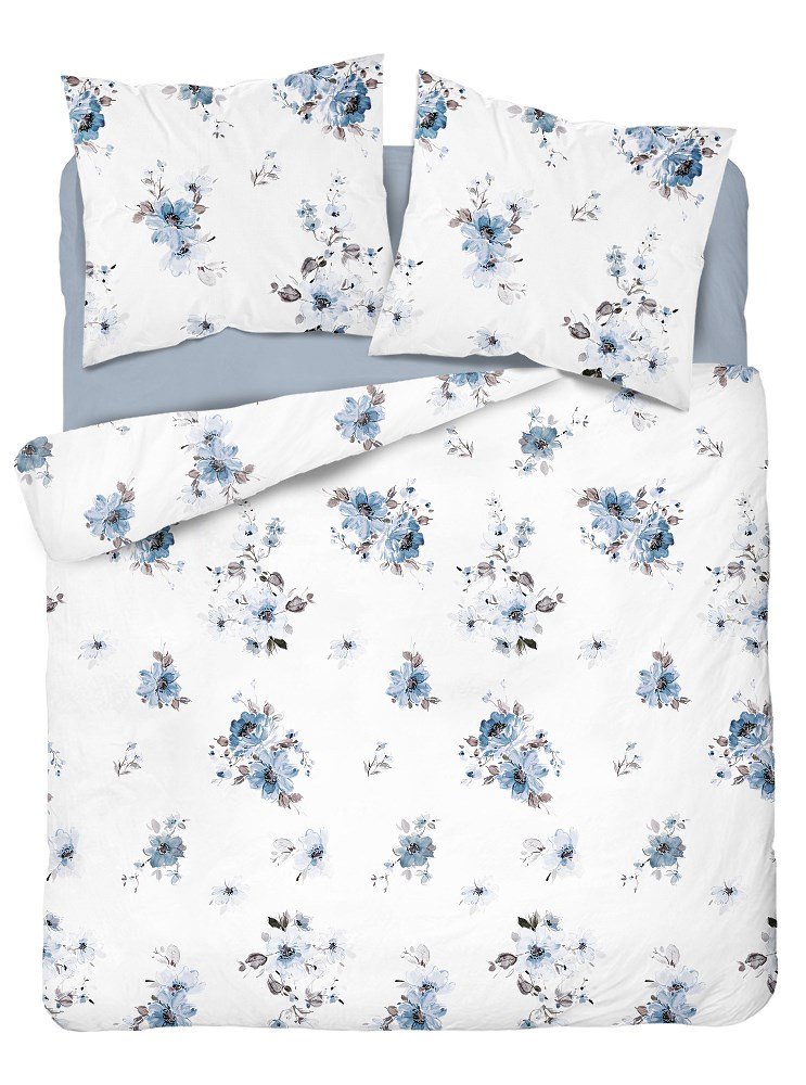 Pościel bawełniana, Home Satin, wzór kwiatowy, 200x220 cm