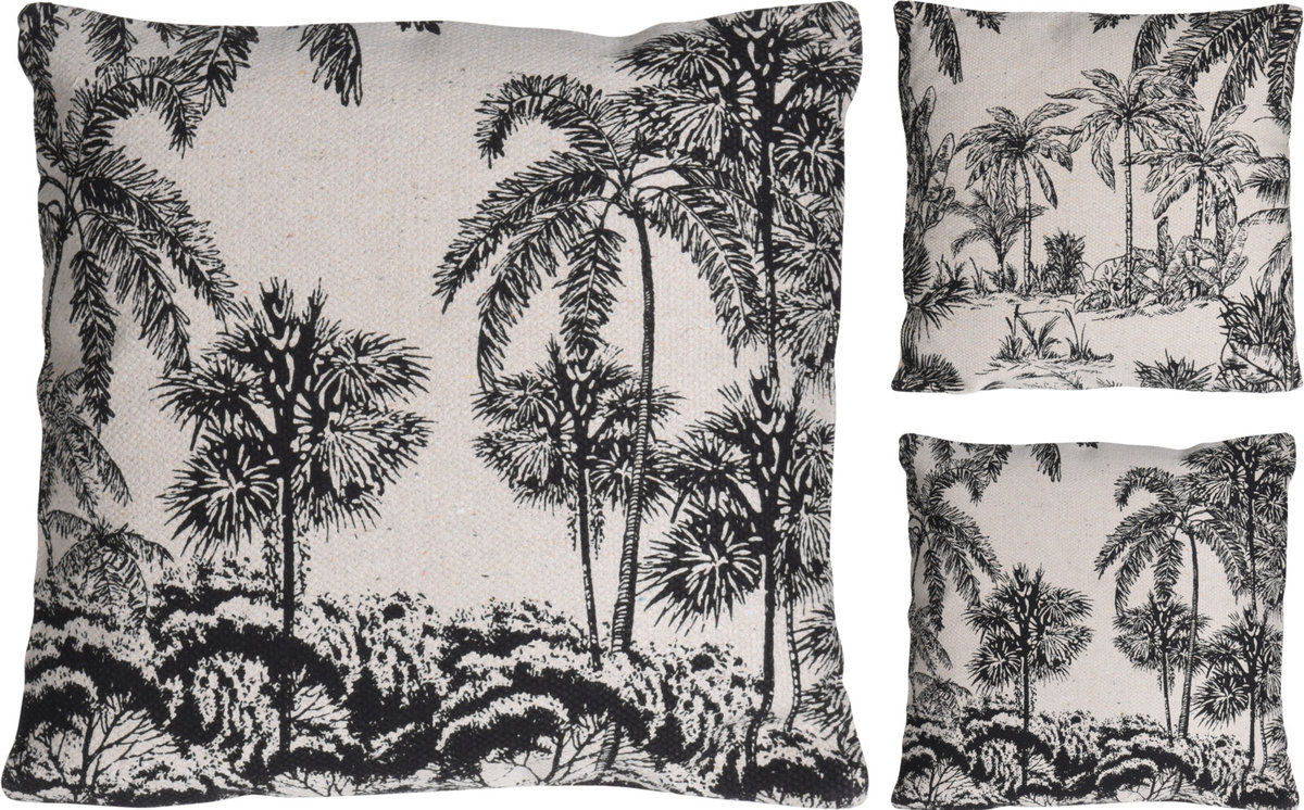 Poduszka dekoracyjna do ogrodu domu 45x45cm motyw Palmy bawełniana wzór 1