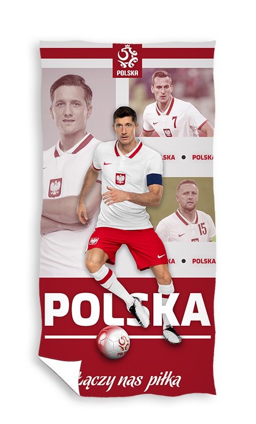 Ręcznik kąpielowy, wzór pzpn, 70x140 cm