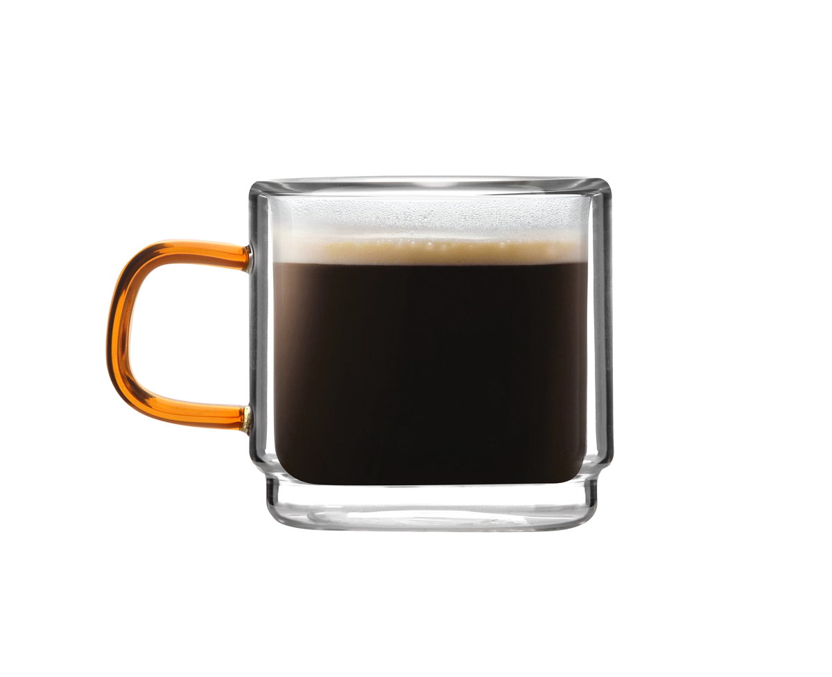 Vialli Design Komplet szklanek z podwójną ścianką do espresso Amber 8579 2 x 80 ml