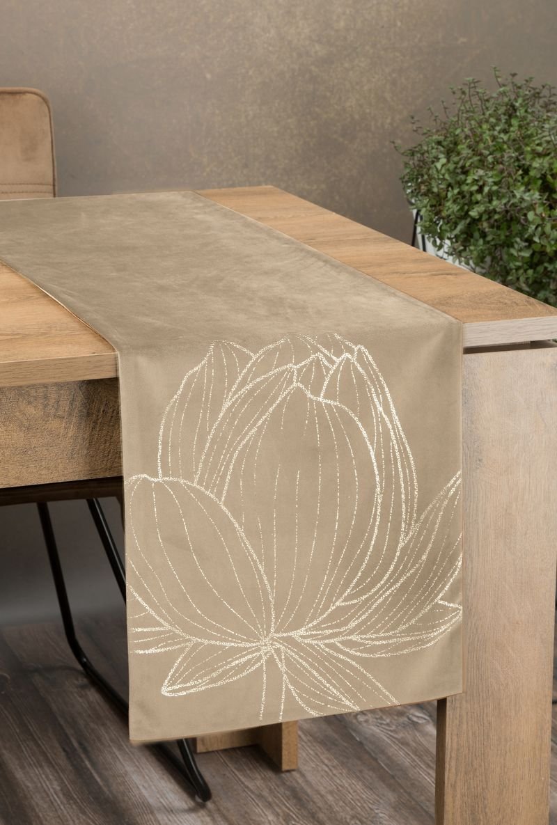 Bieżnik 35 x 180 Dekoracyjny Velvet Blink12 Beż