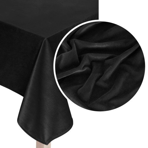 Obrus 110x160 Dekoracyjny Velvet Soft Czarny