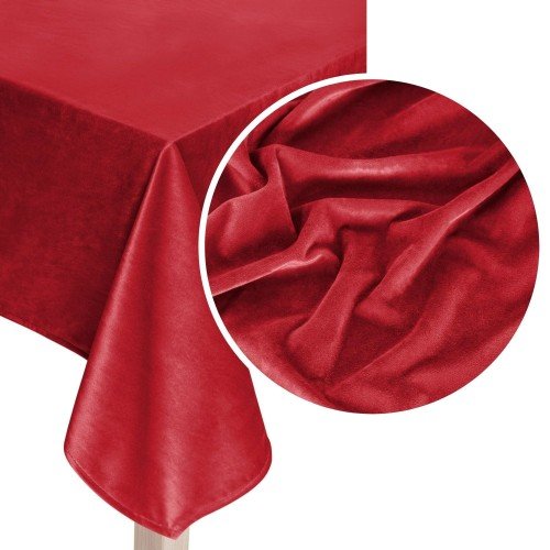 Obrus 110x160 Dekoracyjny Velvet Soft Czerwony