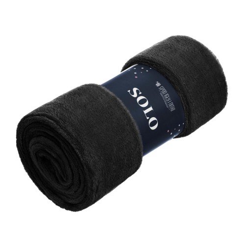 Koc 200 x 220 Mikrofibra Solo Czarny