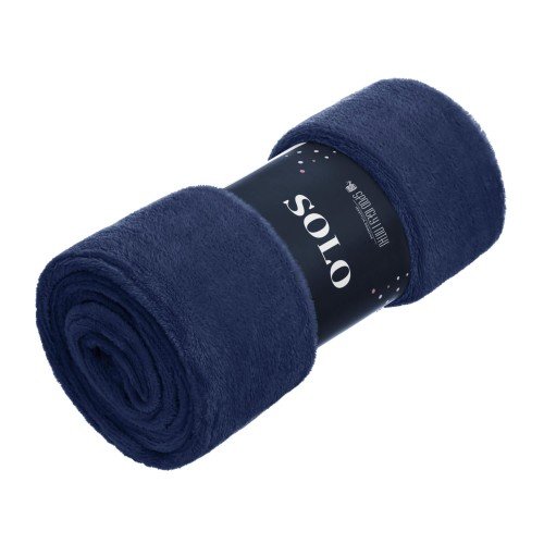 Koc 130 x 170 Mikrofibra Solo Granatowy