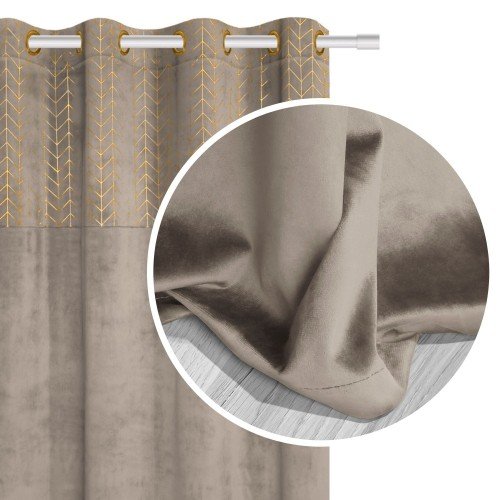 Zasłona 140 x 250 Dekoracyjna Velvet Nord C.Beż