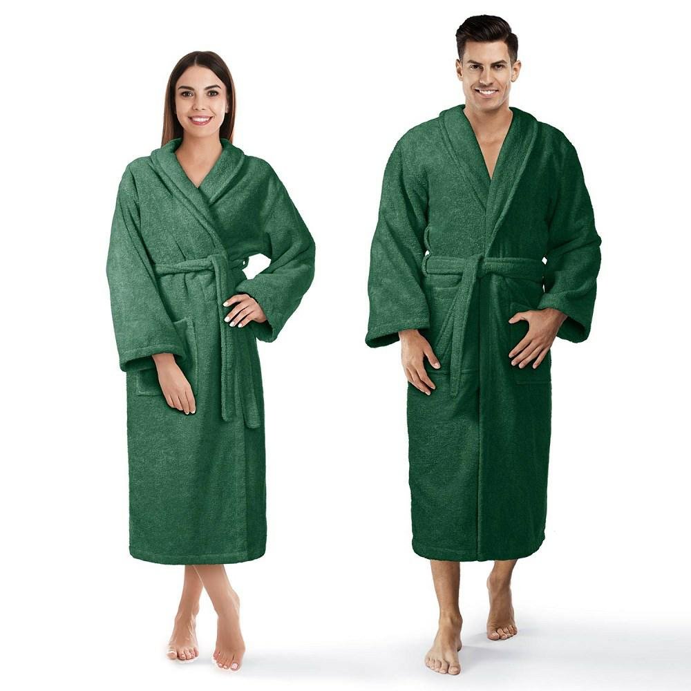 Szlafrok Frotte Prestiż Xs Zielony Butelkowy Bawełniany Hotelowy 450G/M2