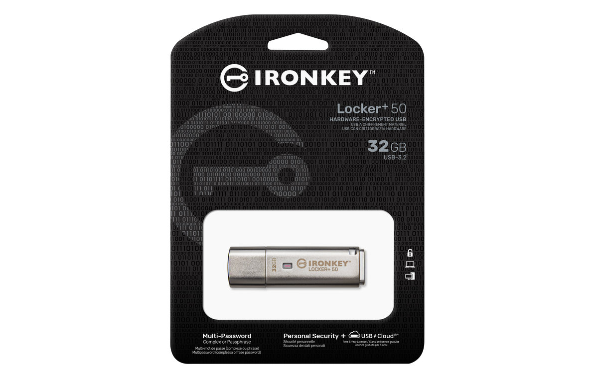 Pendrive, KINGSTON, IronKey Locker + 50 32GB (IKLP50/32GB)