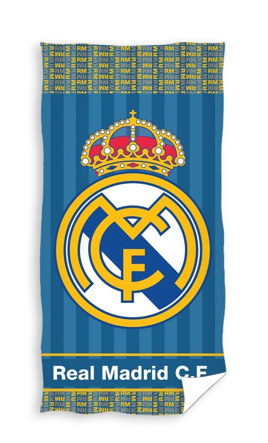 Ręcznik kąpielowy Real Madrid Blue Stripes, 70 x 140 cm