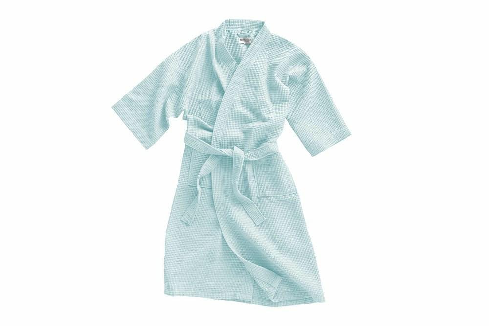 Szlafrok Gofrowany Miętowy L/Xl Bawełniany Kimono Gofer