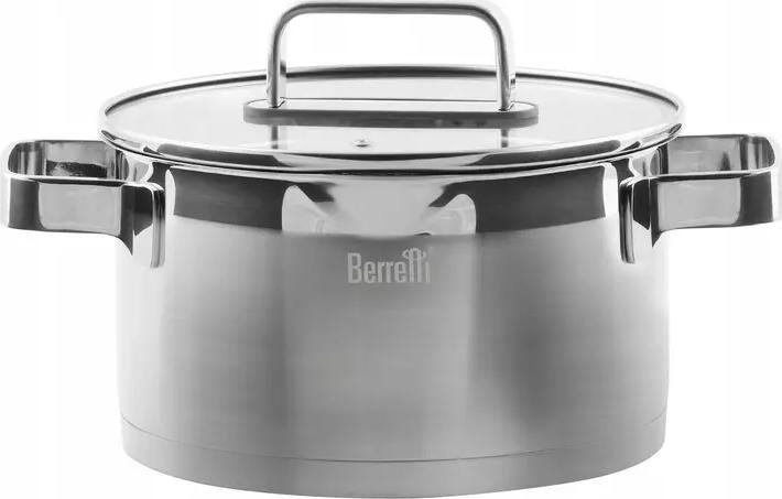 Berretti - Garnek Nierdzewny Mistral + Pokrywa - 20 Cm - 3,4 L - Br-7320