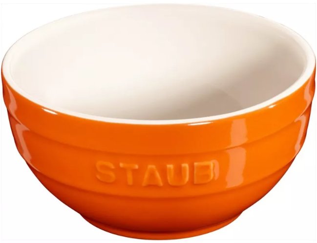 Staub STAUB SERVING MISKA OKRĄGŁA 12 CM 0,4 L POMARAŃCZOWY CERAMIKA 40511-127-0