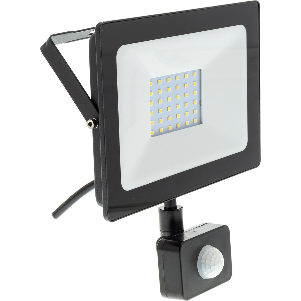 Lampa LED, Naświetlacz, czujnik ruchu, flood, 30W, 4000K, PIR RSL 247, RETLUX