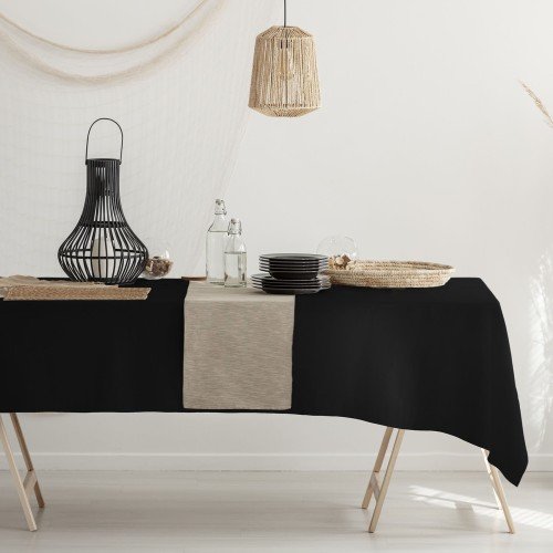 Obrus plamoodporny Viva czarny 140x180 cm Spod Igły i Nitki