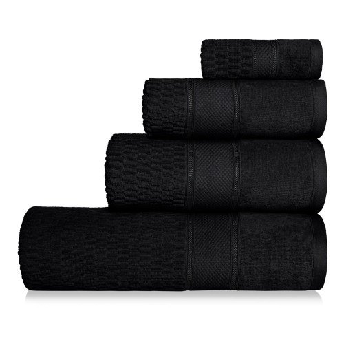 Ręcznik 70 x 140 Bawełna Peru 500g/m2 Welur Czarny