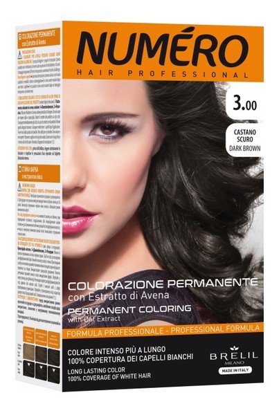Numero, Permanent Coloring, Farba do włosów 3.00 dark brown, 140 ml