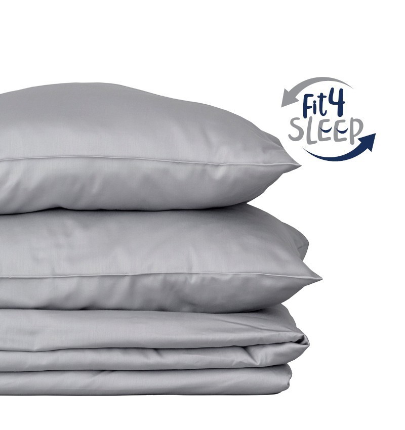 Pościel Fit.4.Sleep szara BAWEŁNA 100%, Kolor - biały, Rozmiar - 200x220+2 posz. 70x80 