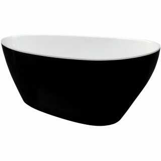 Besco GOYA XS BLACK&WHITE wanna wolnostojąca / klik-klak chrom czyszczony od góry #WMD-140-GWC #WMD-140-GWC