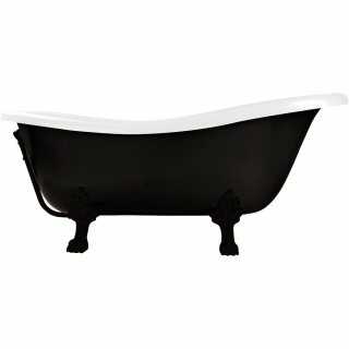 Besco WKO-160-BWB OTYLIA BLACK&WHITE wanna wolnostojąca 160 x 77 nogi czarne