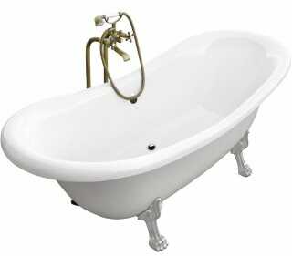 BESCO Wanna wolnostojąca AMELIA 190x77 cm nogi białe WKA-190W+BI