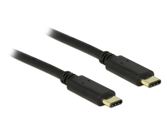 Delock Cable USB typu C 2.0 Stecker > wtyczka USB Type-C 2.0 2,0 m Czarny 83332