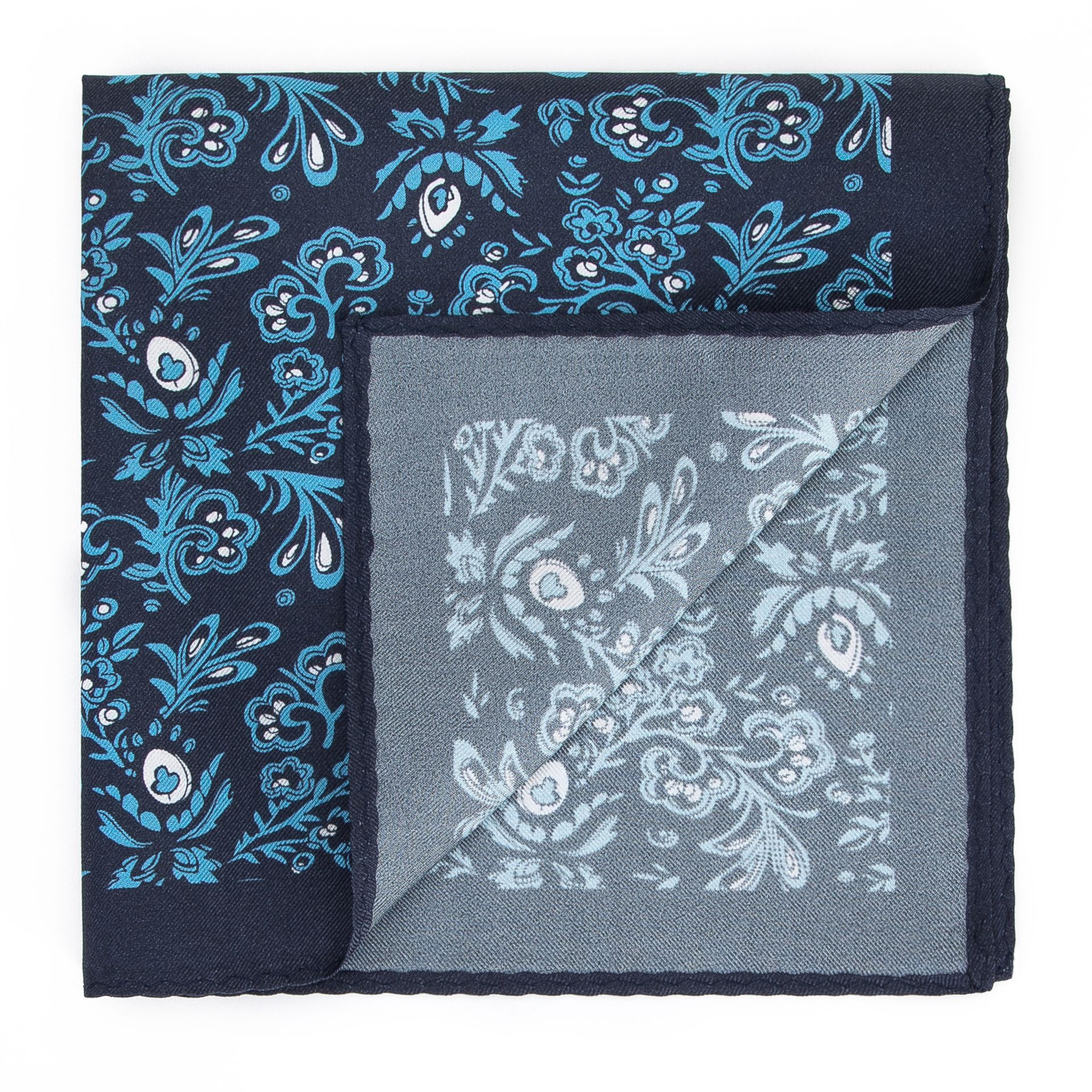 Poszetka jedwabna we wzory