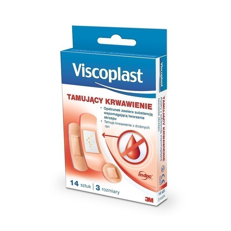 3M VISCOPLAST Zestaw plastrów tamujących krwawienie x 14 szt
