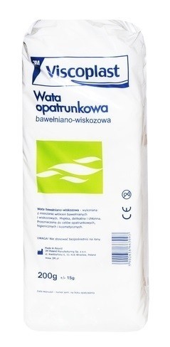 3M VISCOPLAST S.A Wata opatrunkowa bawełniano-wiskozowa 200g VISCOPLAST 9045492