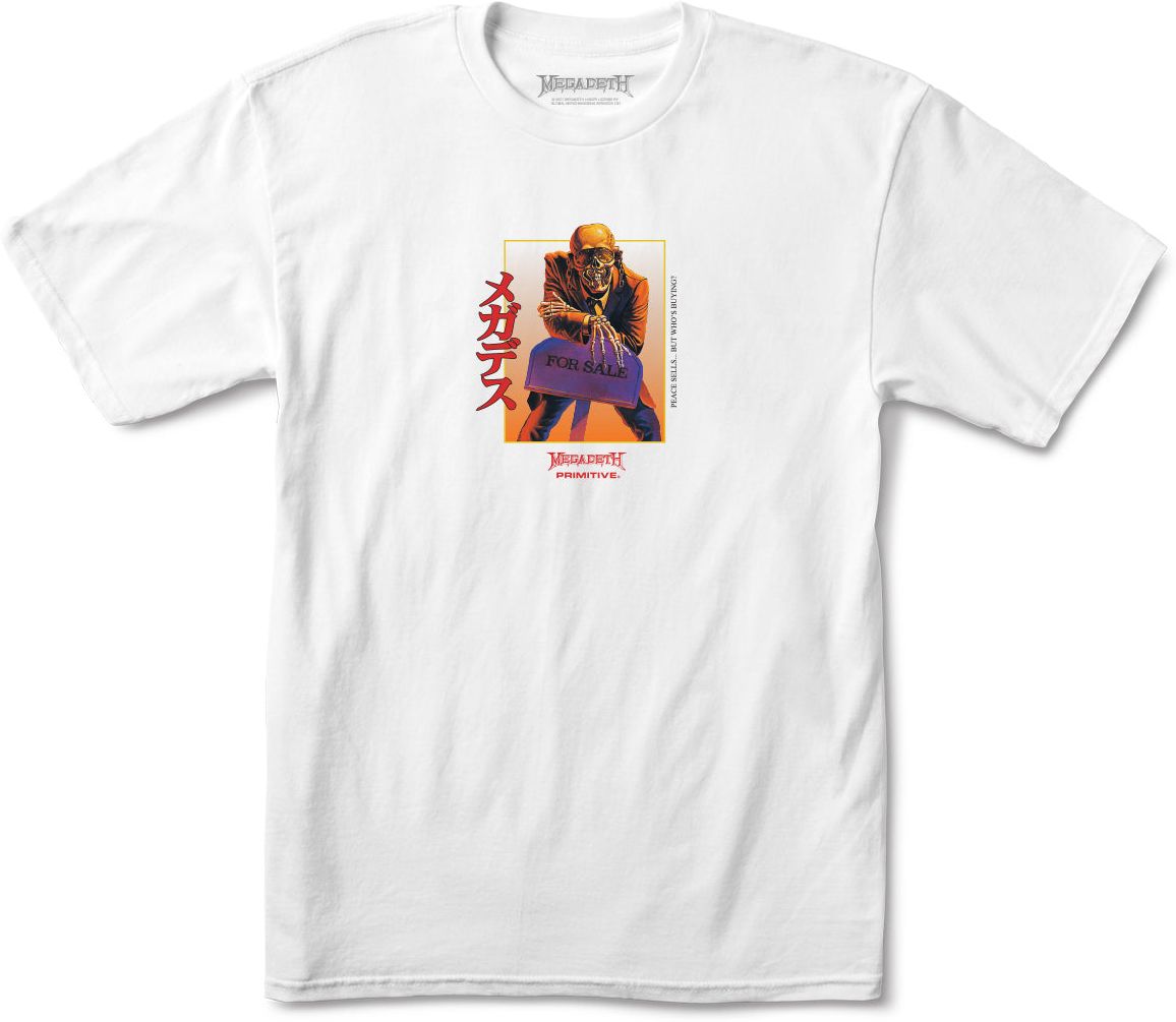 t-shirt męski PRIMITIVE (MEGADETH) PEACE SELLS TEE White