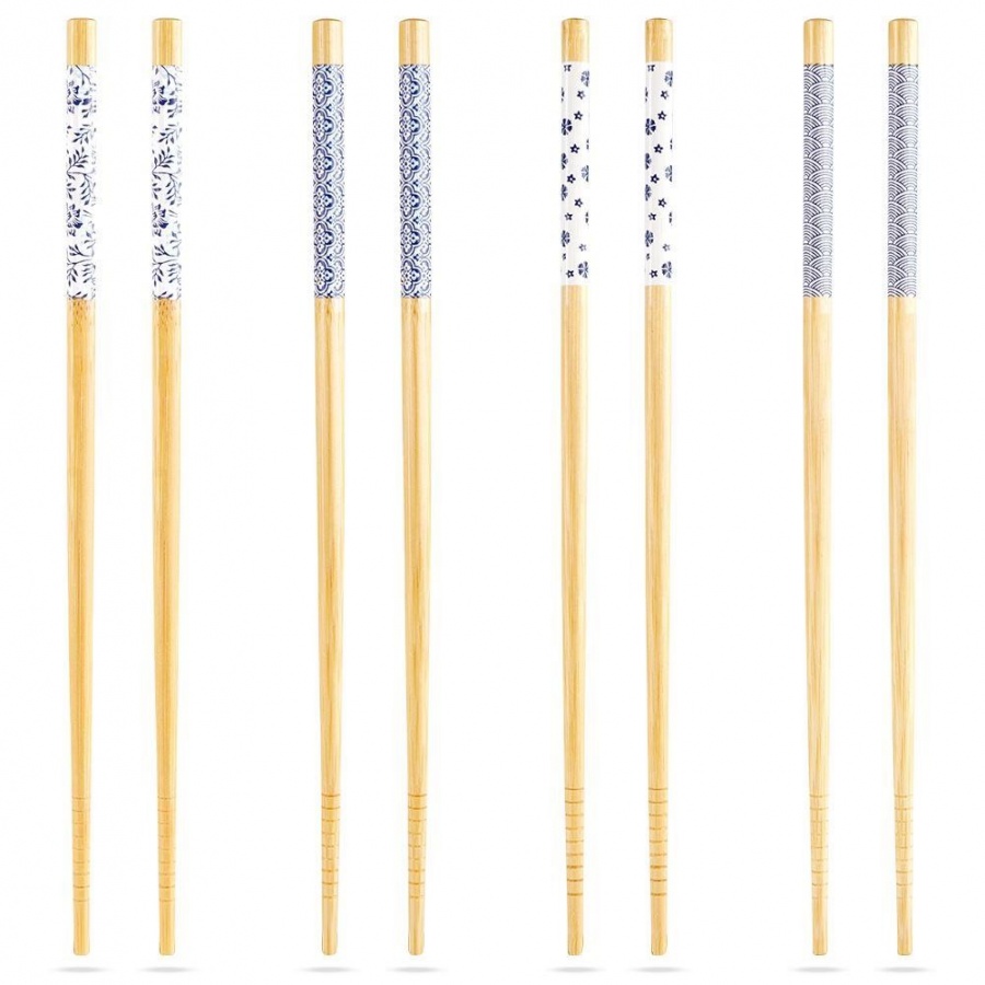 Pałeczki bambusowe do sushi zestaw 8 szt. 24 cm kod: O-139166 + Sprawdź na SuperWnetrze.pl