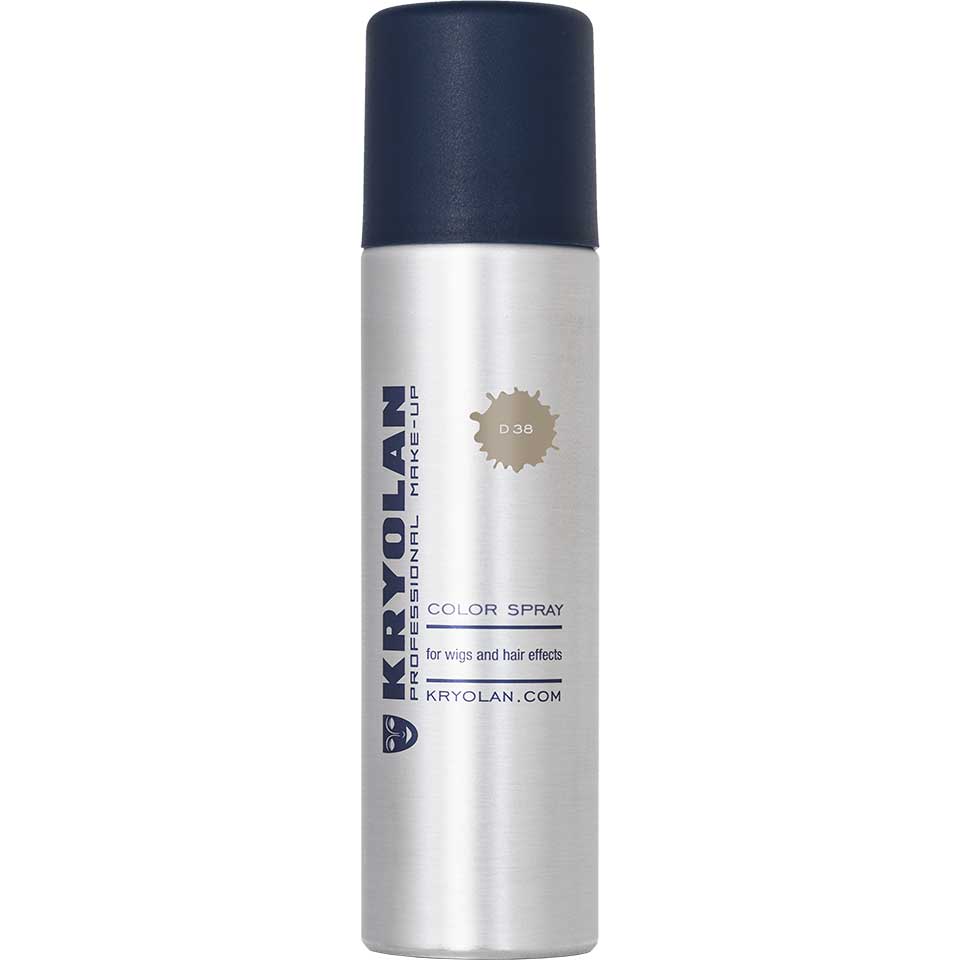 Kryolan, koloryzujący spray do włosów, 150ml, D38 - CHARACTER GREY
