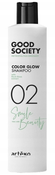 Artego Good Society, Color Glow '02, szampon do włosów farbowanych, 250ml