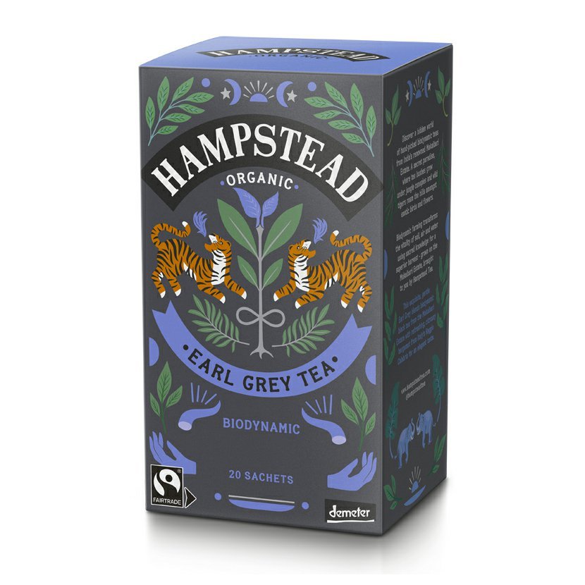 Hampstead Tea London - BIO czarna herbata z bergamotką Earl Grey, 20szt