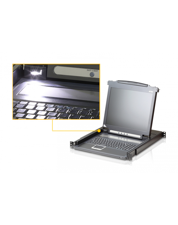 Aten CL1000N KVM Console LCD 19 + keyboard + touchpad 19 1U (CL1000N-AT-AG)