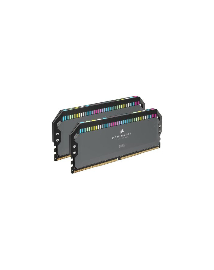 CORSAIR DOMINATOR PLATINUM RGB 64GB 2x32GB DDR5 5200MT/s DIMM Unbuffered 40-40-40-77 Std PMIC AMD EXPO Cool Grey Heatspreader 1.25V