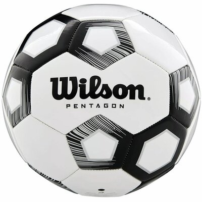 Wilson Męska kula pentagonowa do piłki nożnej, czarna, rozmiar 5 WTE8527XB05