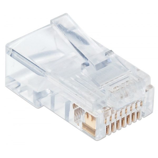 Wtyk modularny Techly RJ-45 8P8C Cat.6 UTP na drut, 100 szt.