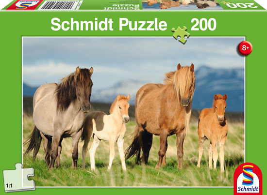 Schmidt Spiele Spiele, puzzle Konie - rodzinne zdjęcie
