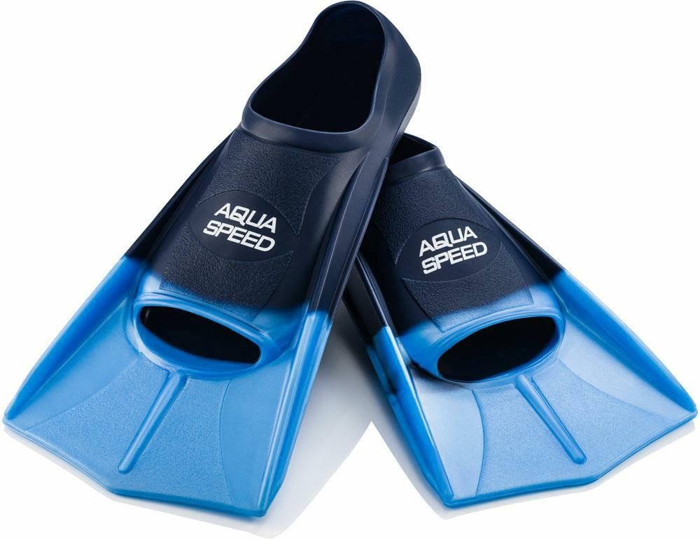 Aqua-speed Krótkie płetwy treningowe, z silikonu, niebieski/jasnoniebieski/02, 41-42 Aqua Speed_5908217627414